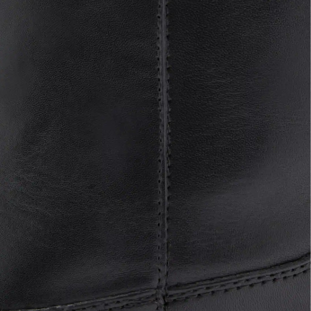 Mango Leather Black Knee-High Women's Boots - Picture 7 of 11